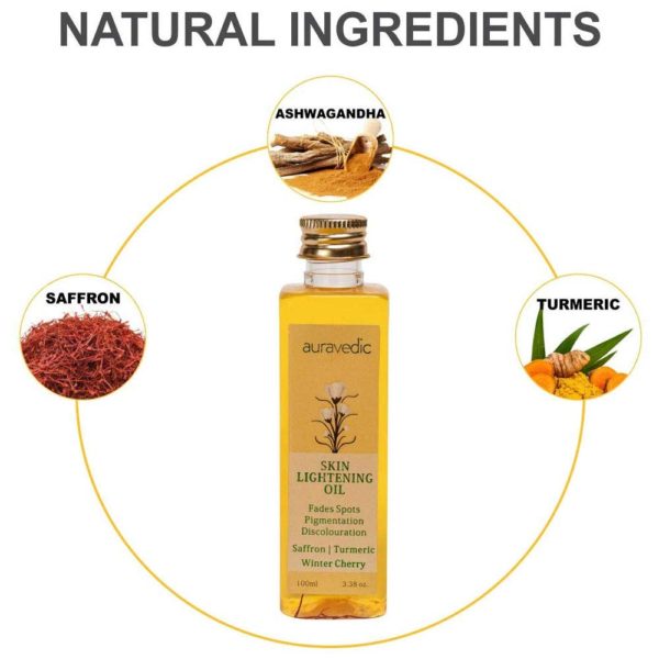 Auravedic Skin Lightening Oil 100 ml for Face and Body