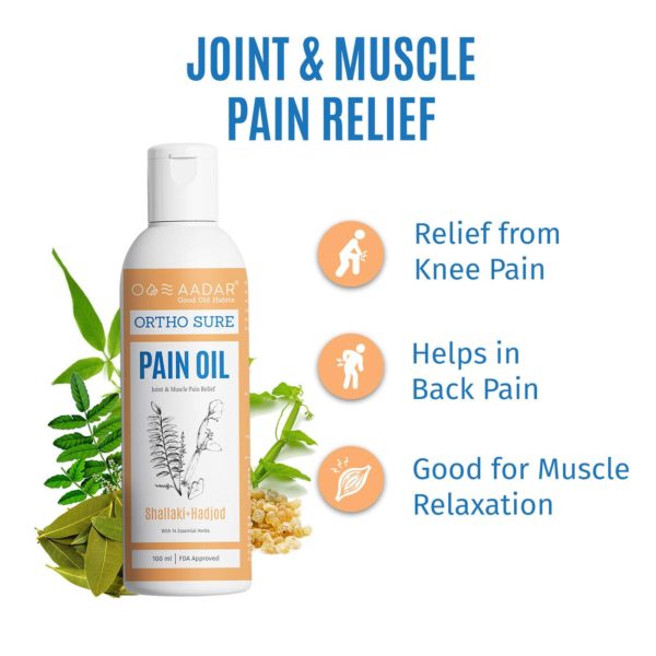 AADAR ORTHO SURE Pain Oil _ Ayurvedic Pain Relief Oil for Knee, Back, Joints and Muscle Pain _ Shallaki, Hadjod, and Mahanarayan oil _ 100 ml-2