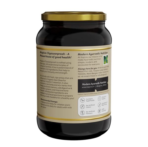 Kapiva Chyawanprash (500g) - For Immunity and Daily Wellness, with Organic Ghee,Raw Honey and 40+ Herbs _ For Kids and Adults-1