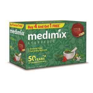 Medimix Ayurvedic Classic 18 Herbs Soap, 125 g (4 + 1 Offer Pack)-0